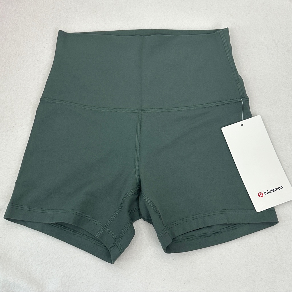 Nwt Lululemon Align High Rise Short 4" Dark Forest Size 6